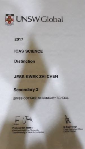 2017 certificate: distinction